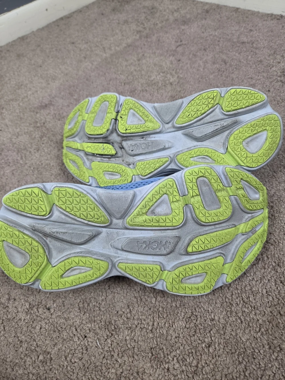 Hoka Men’s Blue Athletic Shoes with Pink Logo - Picture 7 of 7